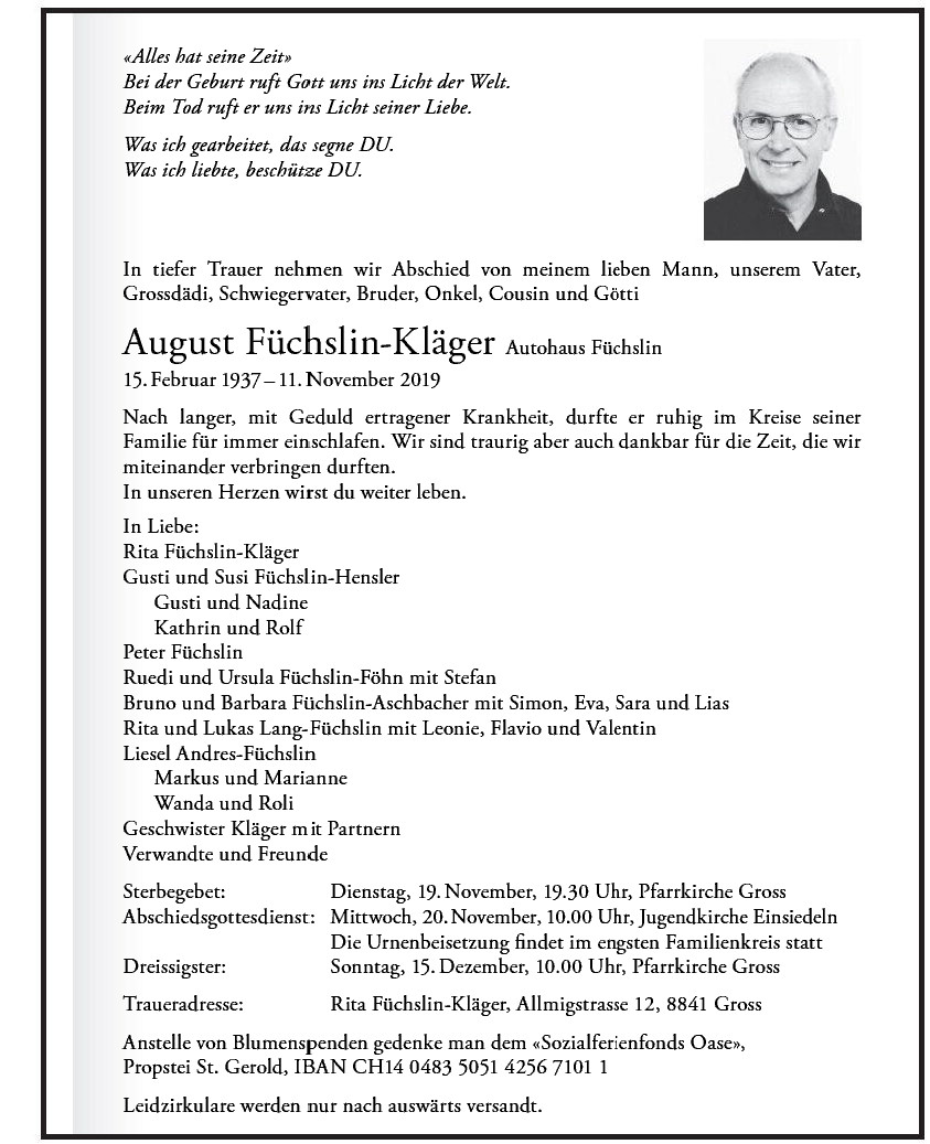 August Füchslin-Kläger