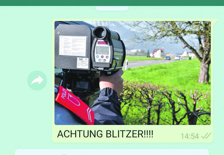 Warnung vor Blitzgerät  kann teuer werden