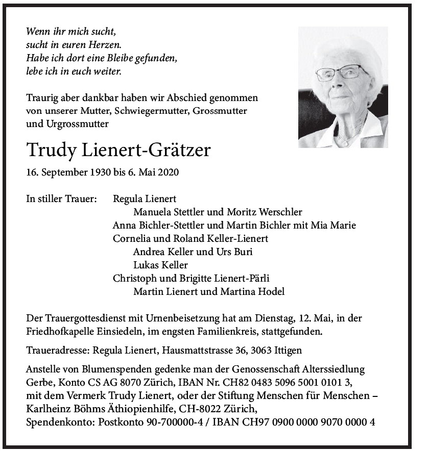 Trudy Lienert-Grätzer