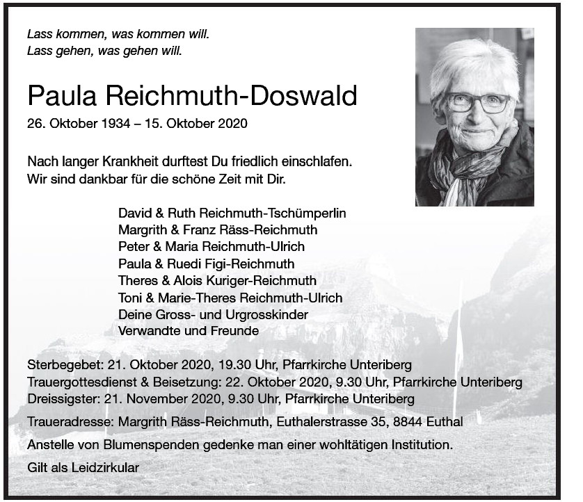 Paula Reichmuth-Doswald