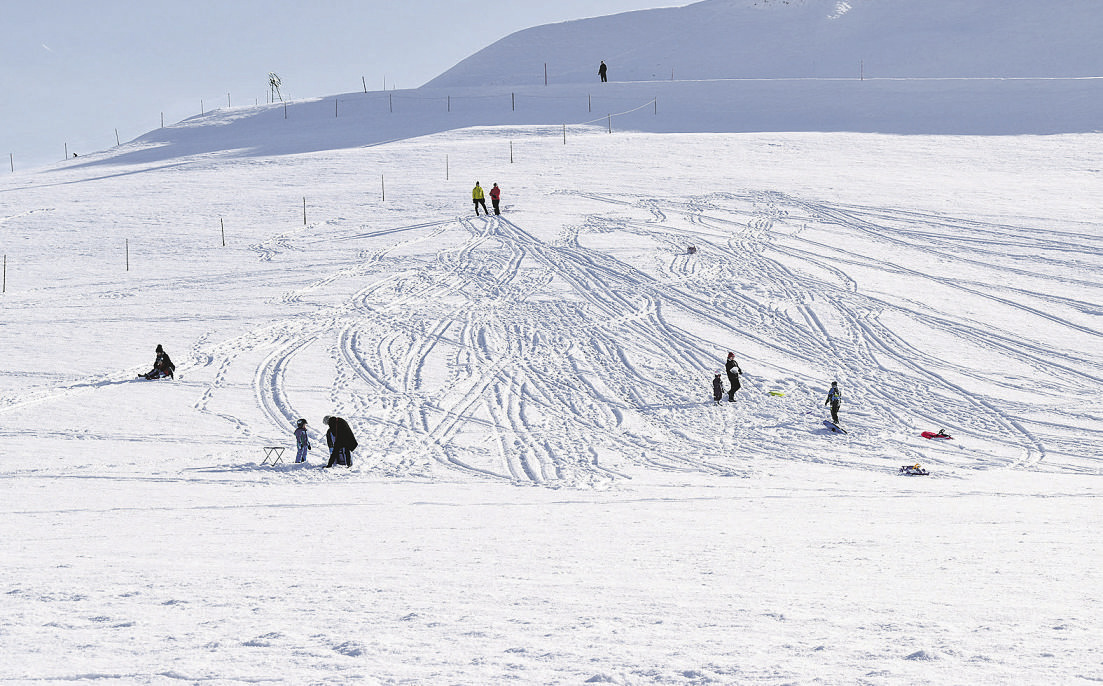 Auf der Piste ohne Maske