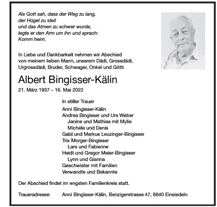 Albert Bingisser-Kälin