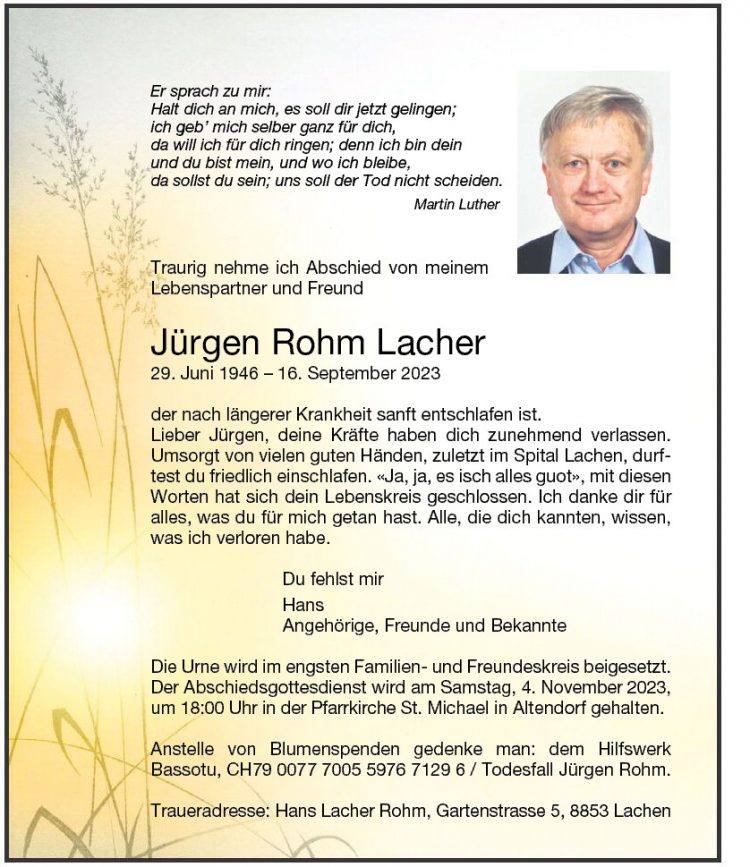 Jürgen Rohm Lacher