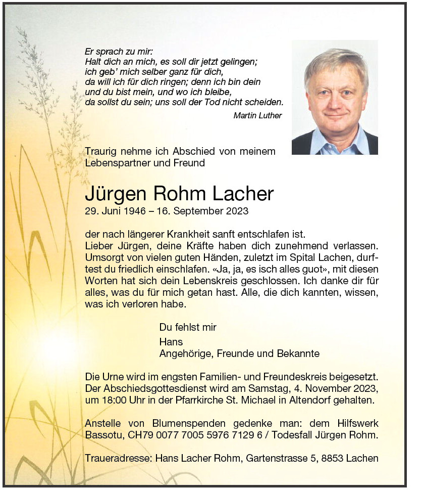 Jürgen Rohm Lacher