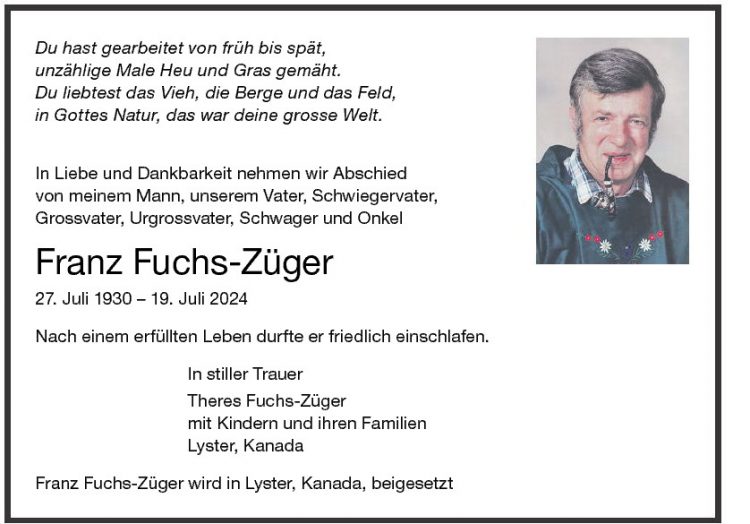 Franz Fuchs-Züger