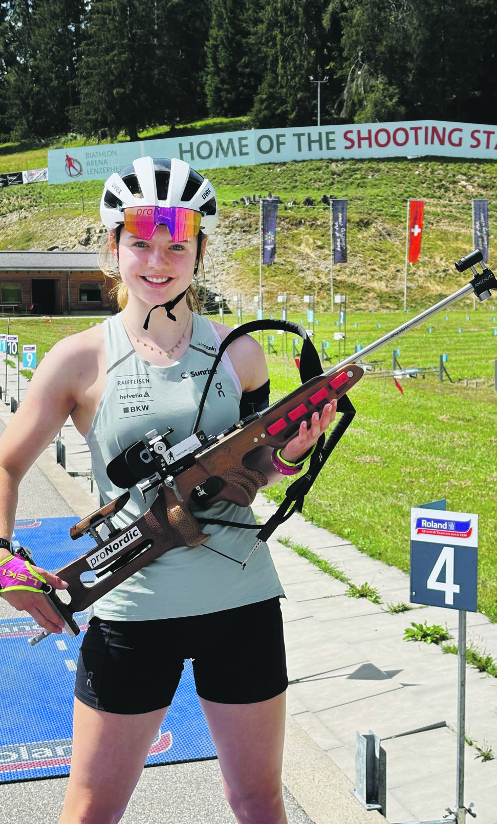 Biathletin Lena Baumann  sammelt Erfahrungen