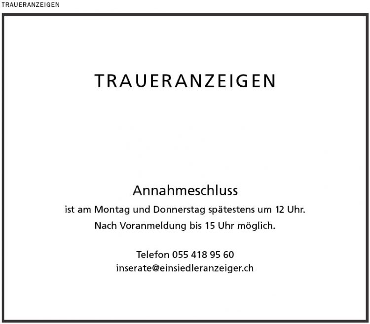 TRAUERANZEIGEN