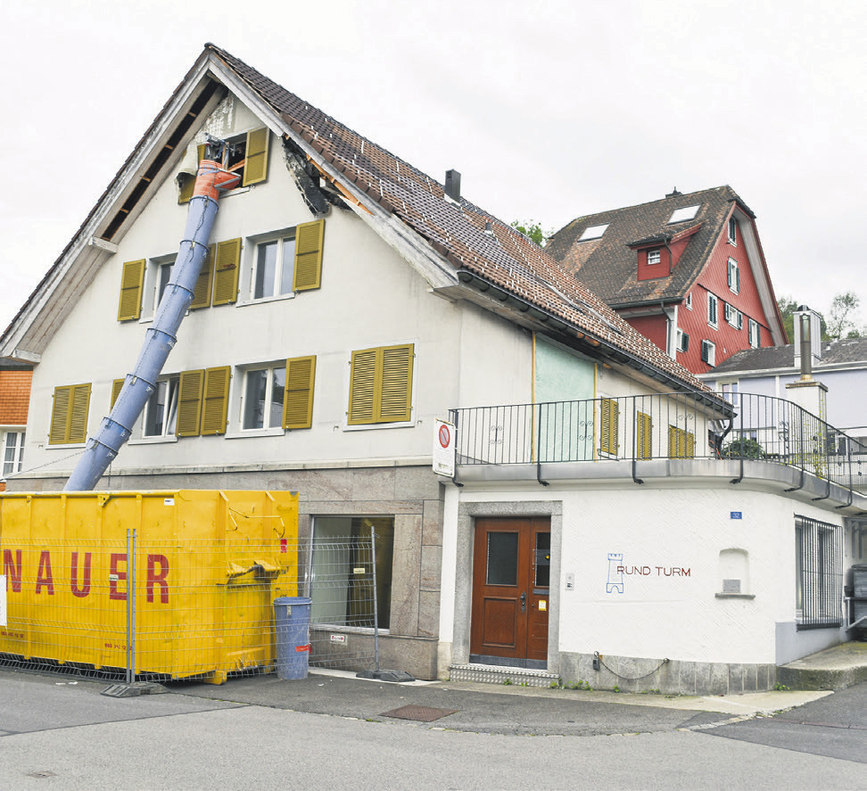 Haus Rundturm  wird saniert